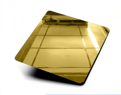 Piastre in acciaio inossidabile in oro 304 SS Piastre decorative Superficie specchio
