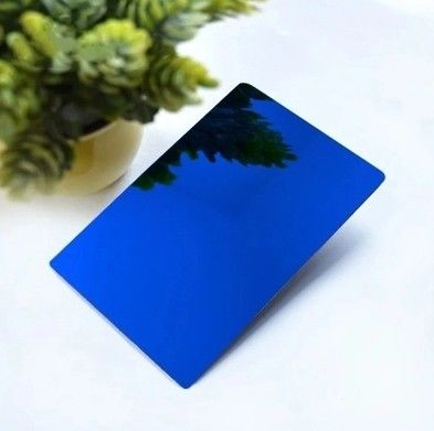 Piastre in acciaio inossidabile decorative blu, spazzolato, linee capelli, satinato, sabbia a vibrazione, soffiata